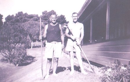 Bill Watson  & Noel Bagant, gardeners 1953