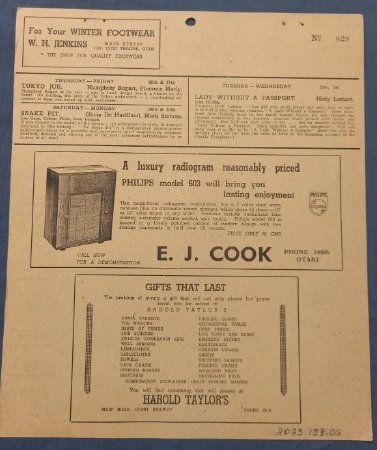 Civic Theatre programme